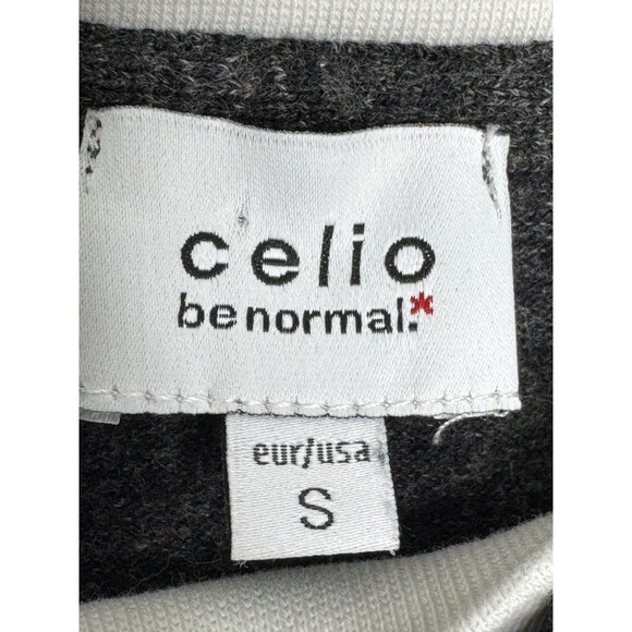 Celio Long Sleeve Henley Shirt Mens Size Small Gray Cotton Polyamide Basics - Picture 6 of 15